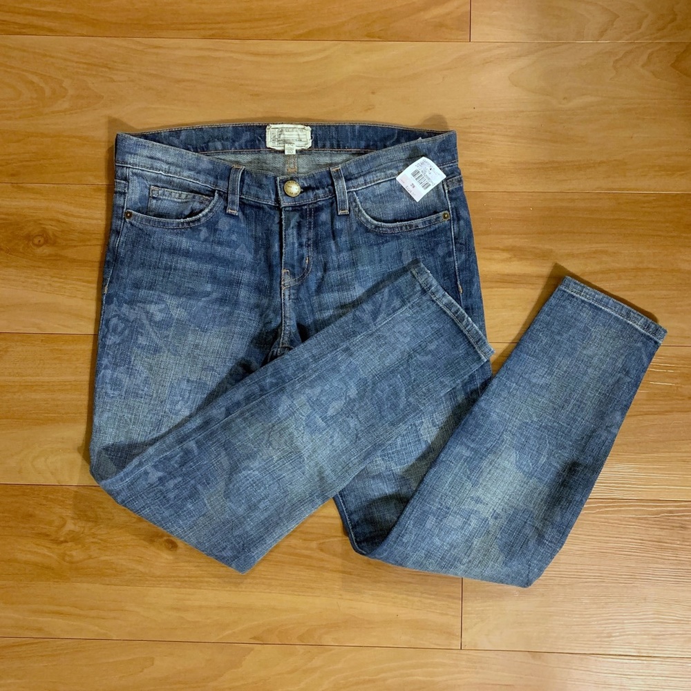 NWT Current/Elliot “The Stiletto” Blue Rose Jeans - Picture 6 of 8